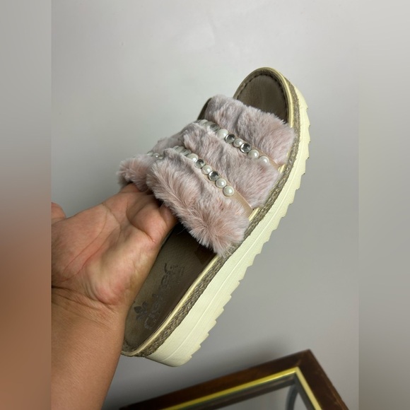 Rieker Antistress Sandal Fuzzy pink girl Size 39 platform - Picture 5 of 15